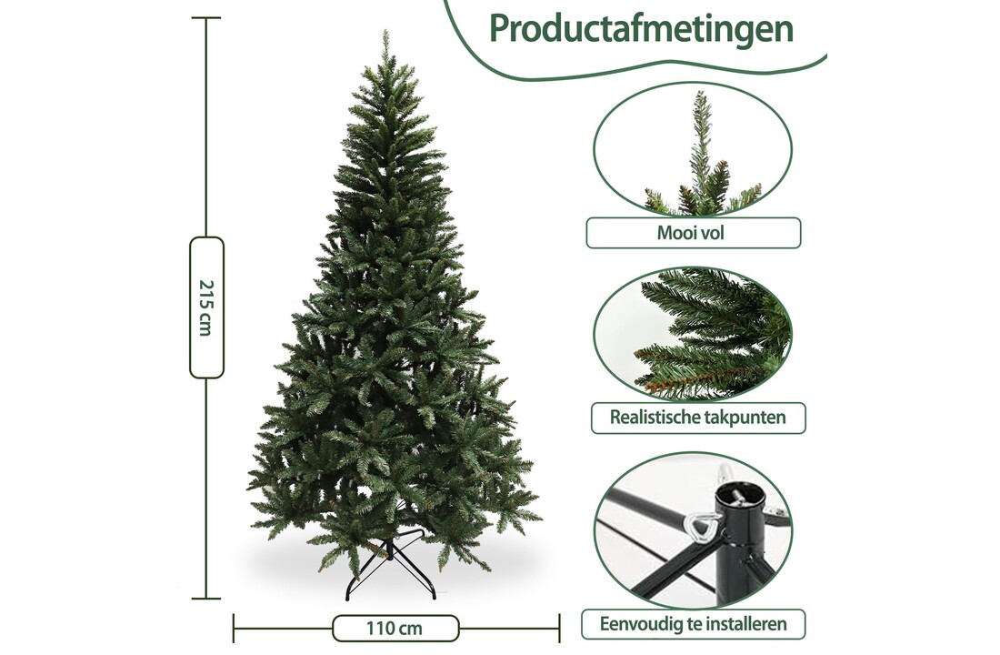 Kunstspar 220cm groen PVC - Realistisch & Onderhoudsvrij