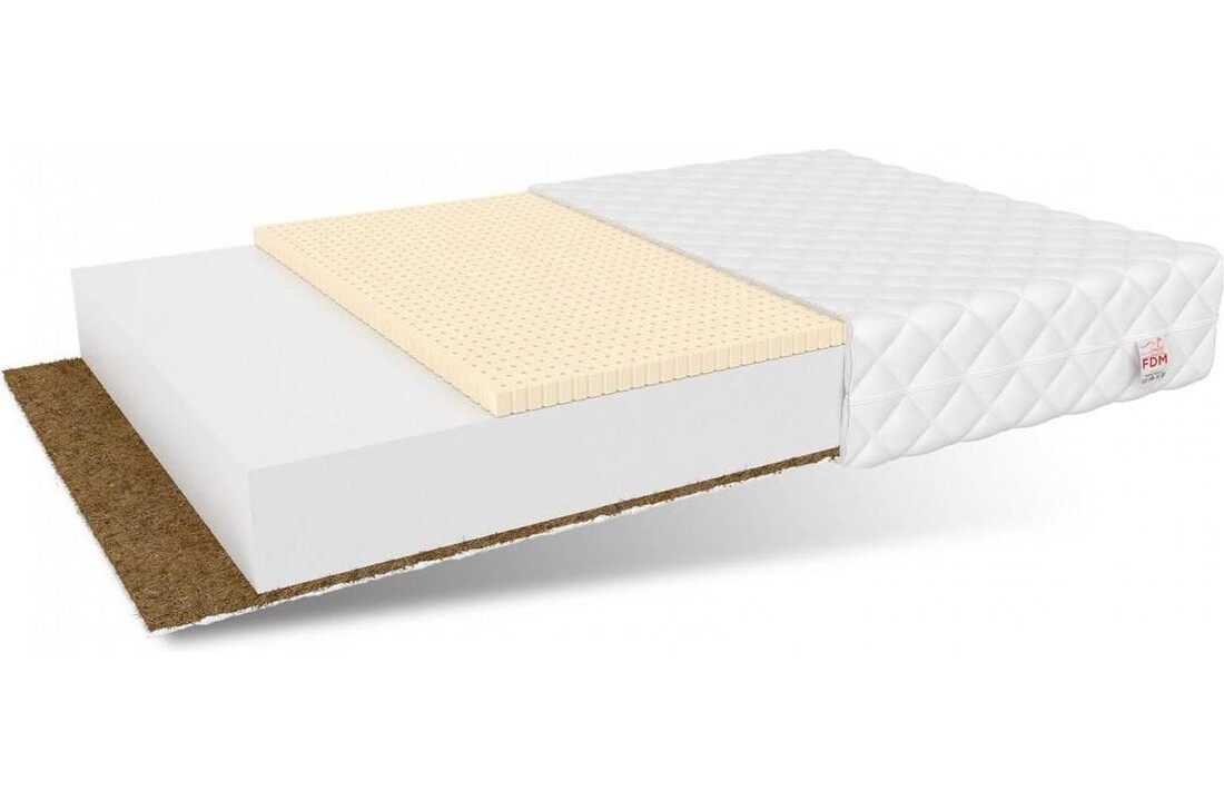 Matras met latex ventilatie 80x180cm Wit Koudschuim