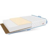 Matras met latex ventilatie 80x180cm Wit Koudschuim