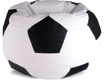 Voetbal stoel | Kinder zitzak | 55x35cm | Zwart/Wit Ecoleer