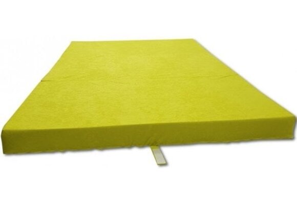 Logeermatras groen - 120x200x10 cm, opvouwbaar, foam