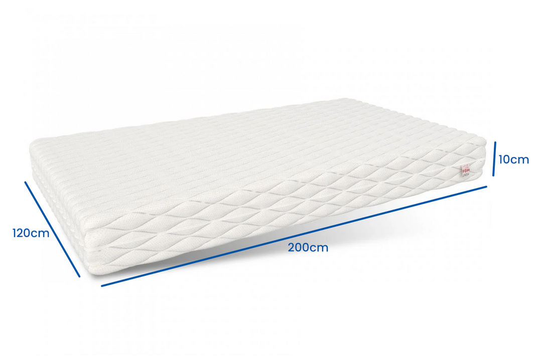 Matras 120x200 cm Koudschuim H3 Wit met Wasbare Tijk