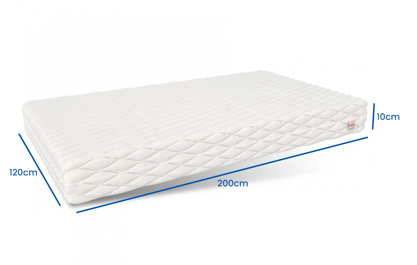 Matras 120x200 cm Koudschuim H3 Wit met Wasbare Tijk