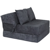 Opklapmatras 70x200 - Antraciet, PUR-schuim, Velvet Dot Hoes