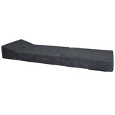 Logeermatras antraciet – Opvouwbaar 200x70x15cm, PUR-schuim velvet dot