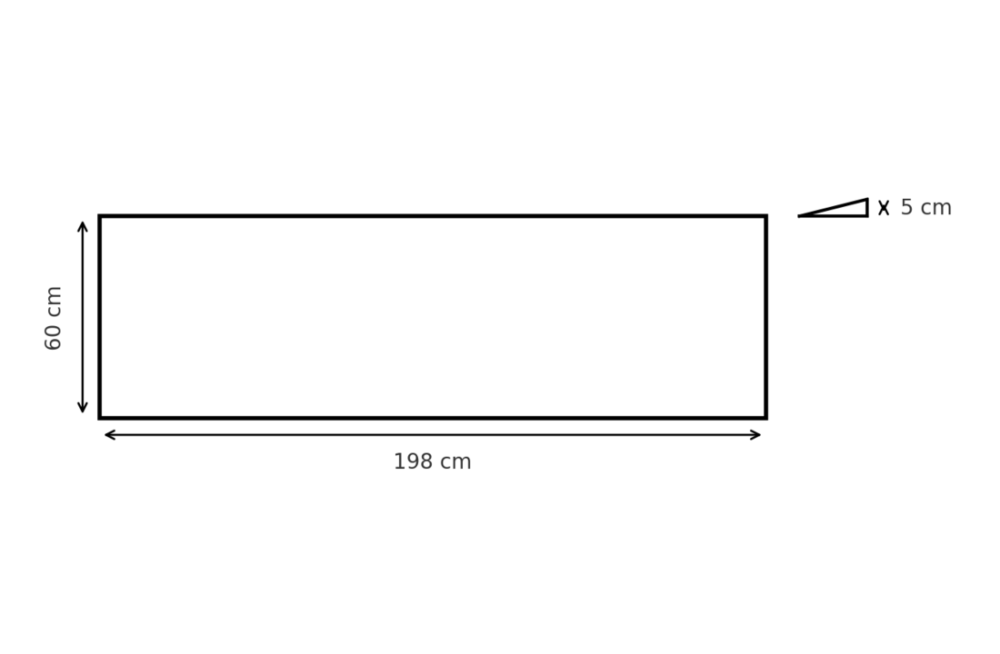 Slaapmat 60x198cm grijs – comfortabel en opvouwbaar logeermatras