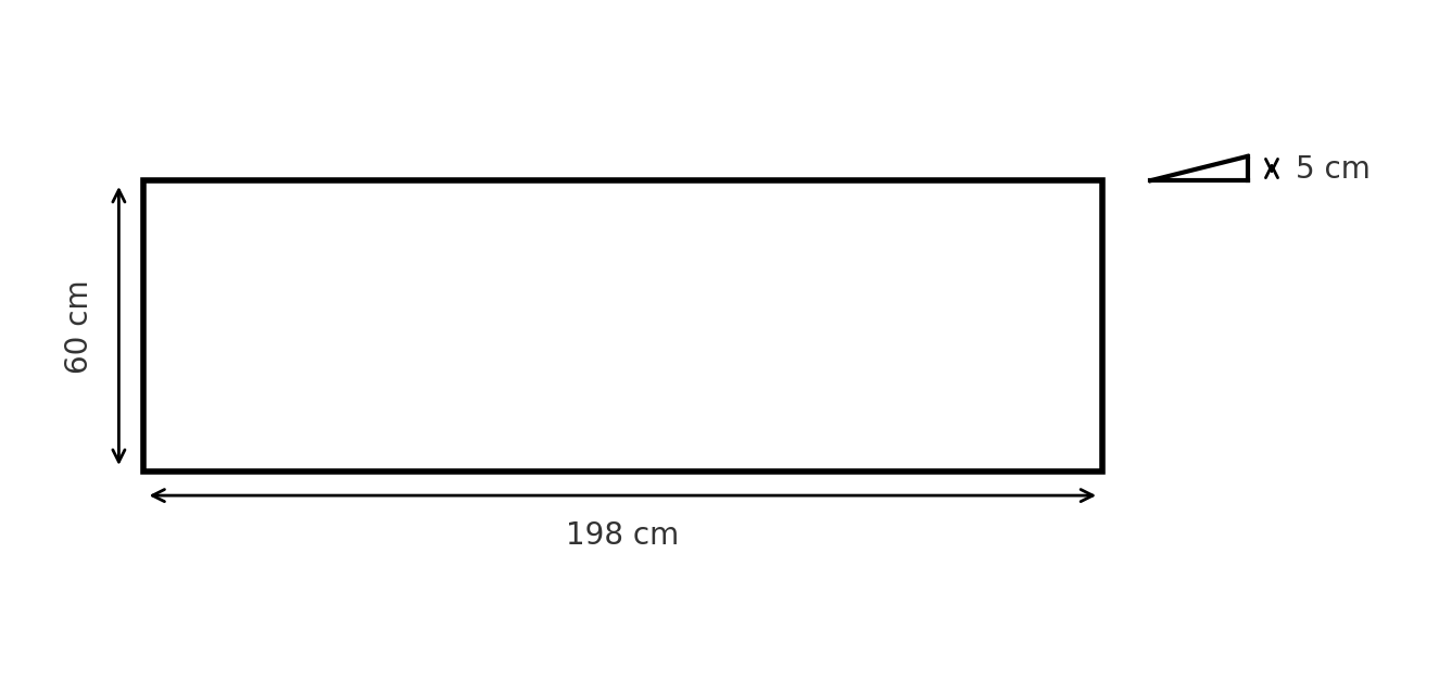 Opvouwbaar logeermatras - 60x198x5cm - Grijs - Alova Polyester