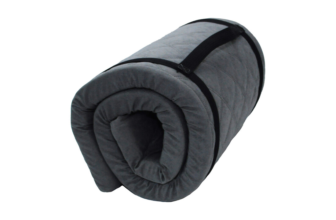 Opvouwbaar logeermatras - 60x198x5cm - Grijs - Alova Polyester