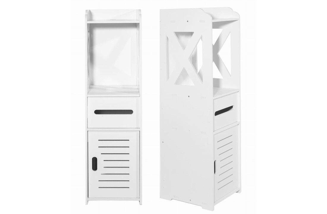 Badkamerkast smal 80cm wit 21,5cm breed