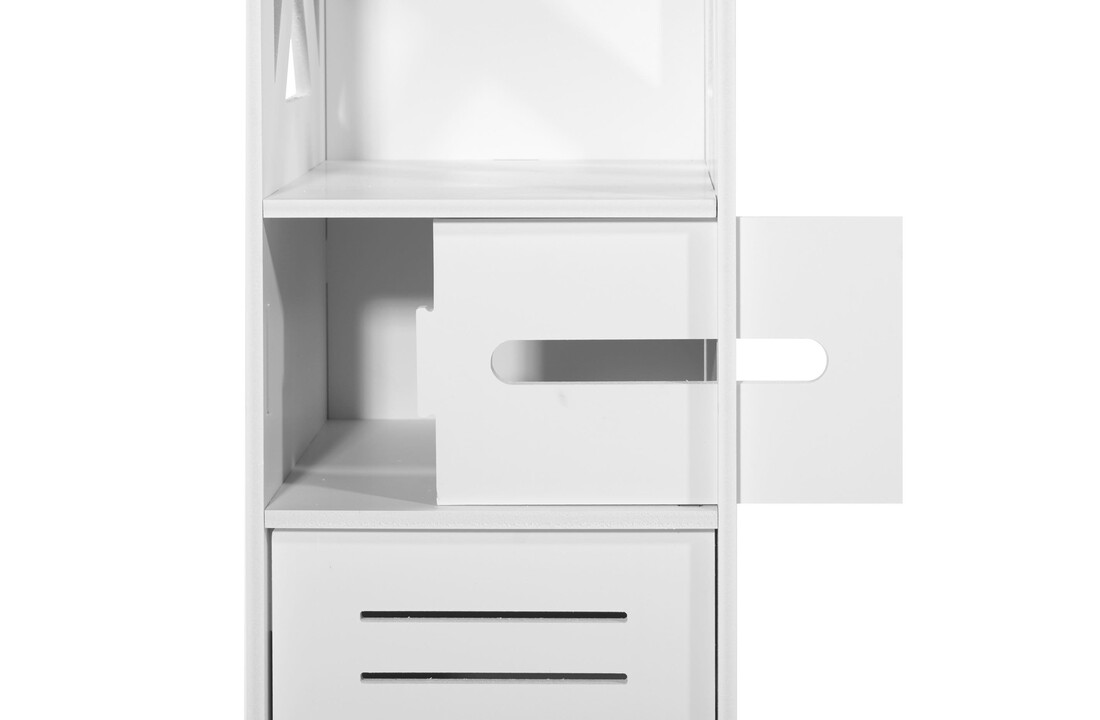 Kolomkast badkamer 80cm hoog, wit, 21.5cm breed