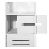 Kolomkast badkamer 80cm hoog, wit, 21.5cm breed