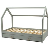 Huisbed kind 160x80 Wit Grenen | Scandinavisch Design | Met Lade