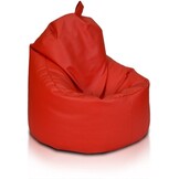 Zitzak stoel rood kunstleer 70x70x110 cm