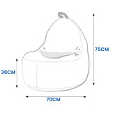 Beanbag rood fauteuil 70x70x110cm kunstleer Europees