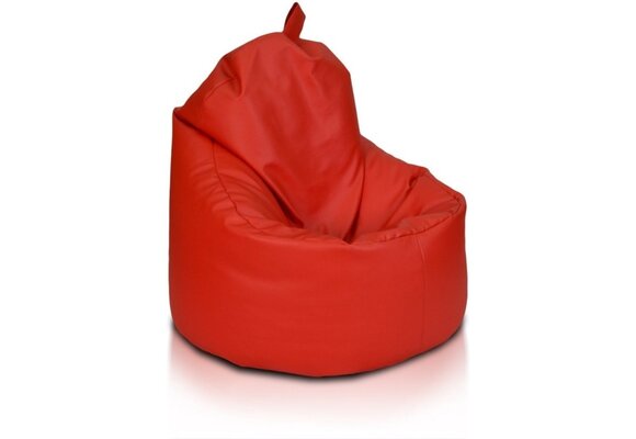 Relaxstoel kunstleer rood, 70x70x110 cm, EPS-kralen