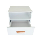 Nachtkastje open vak wit - 40x30x38 cm - MDF/grenen