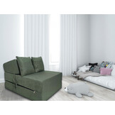 Opklapbare stoel / logeermatras 200x70x15 cm groen foam