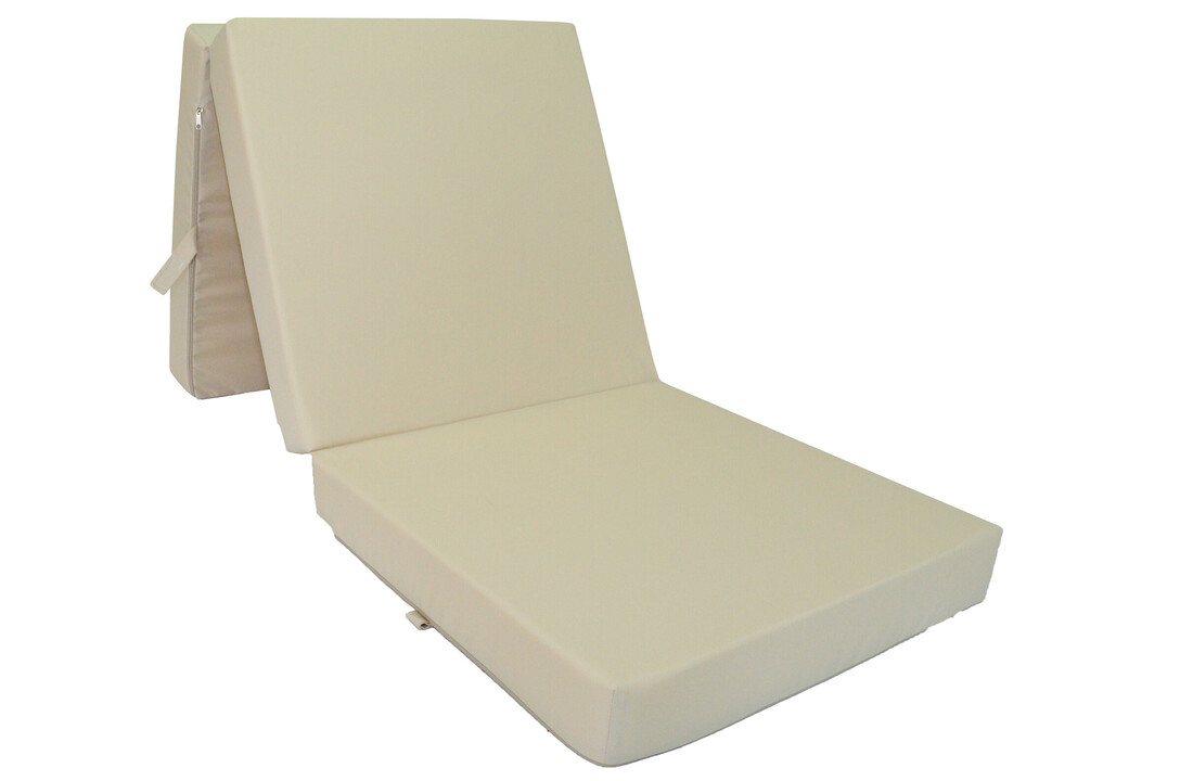 Matras gastenbed - Opvouwbaar, waterdicht, beige, 195x65x10 cm