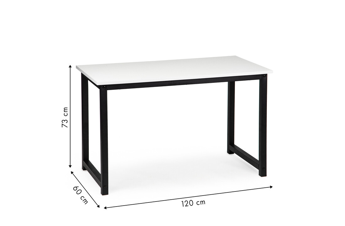 Kinderbureau wit – 120x60 cm – Gelamineerd spaanplaat & metaal