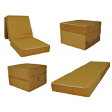 Logee matras opklapbaar 195x65x15 cm okergeel T-25 schuim