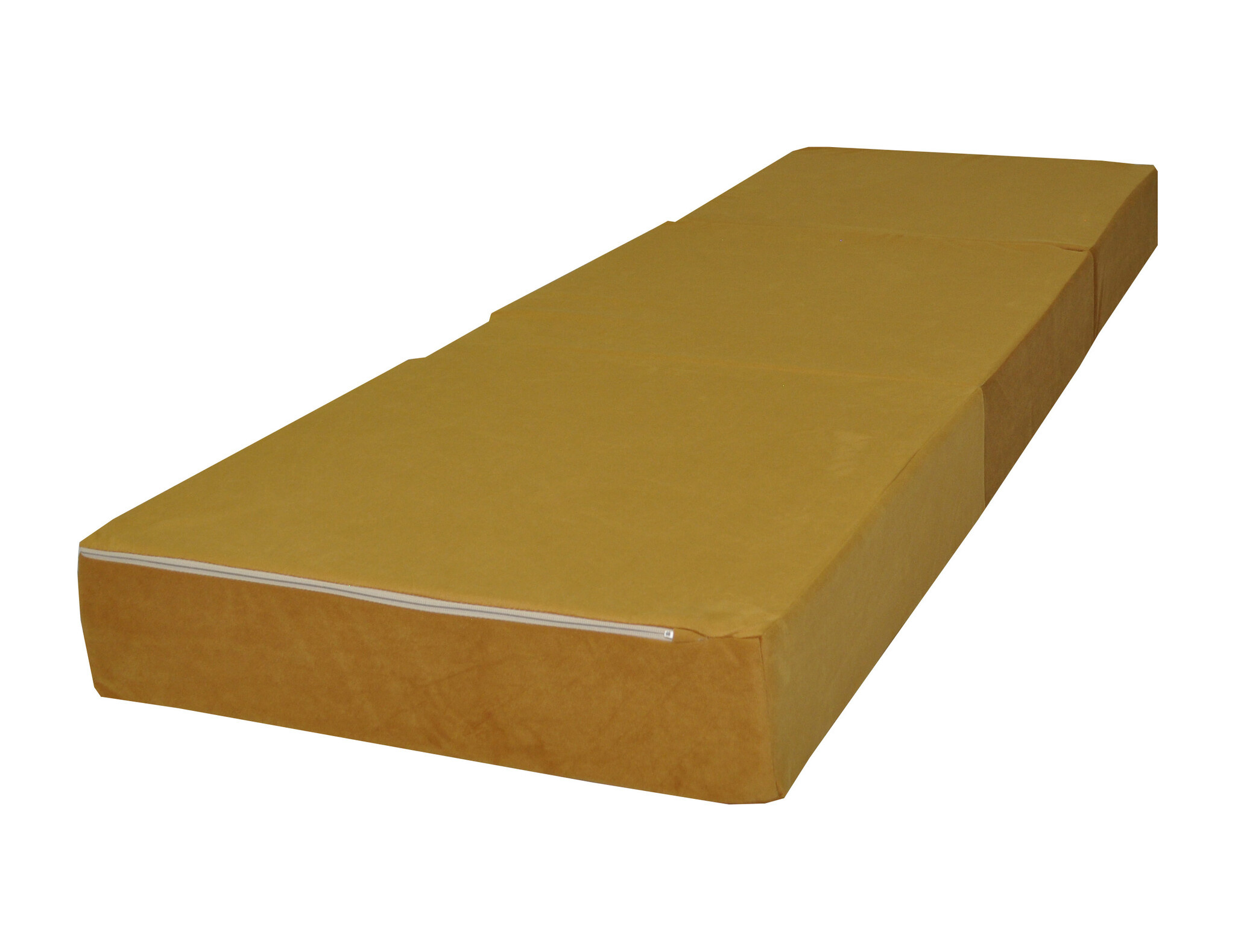 Slaapbank matras okergeel - 195x65x15 cm - Schuim H2