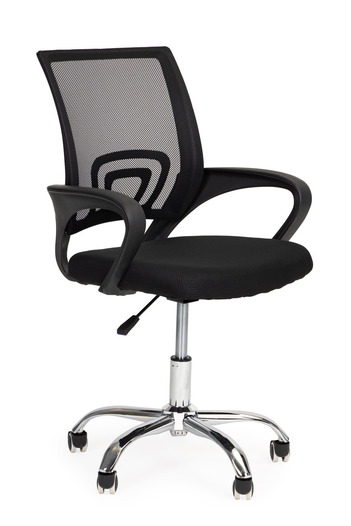 Ergonomische bureaustoel zwart - Comfort & Stijl (LxBxH 86-96x58,5x55cm, Mesh, Metaal)