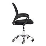 Ergonomische bureaustoel zwart - Comfort & Stijl (LxBxH 86-96x58,5x55cm, Mesh, Metaal)