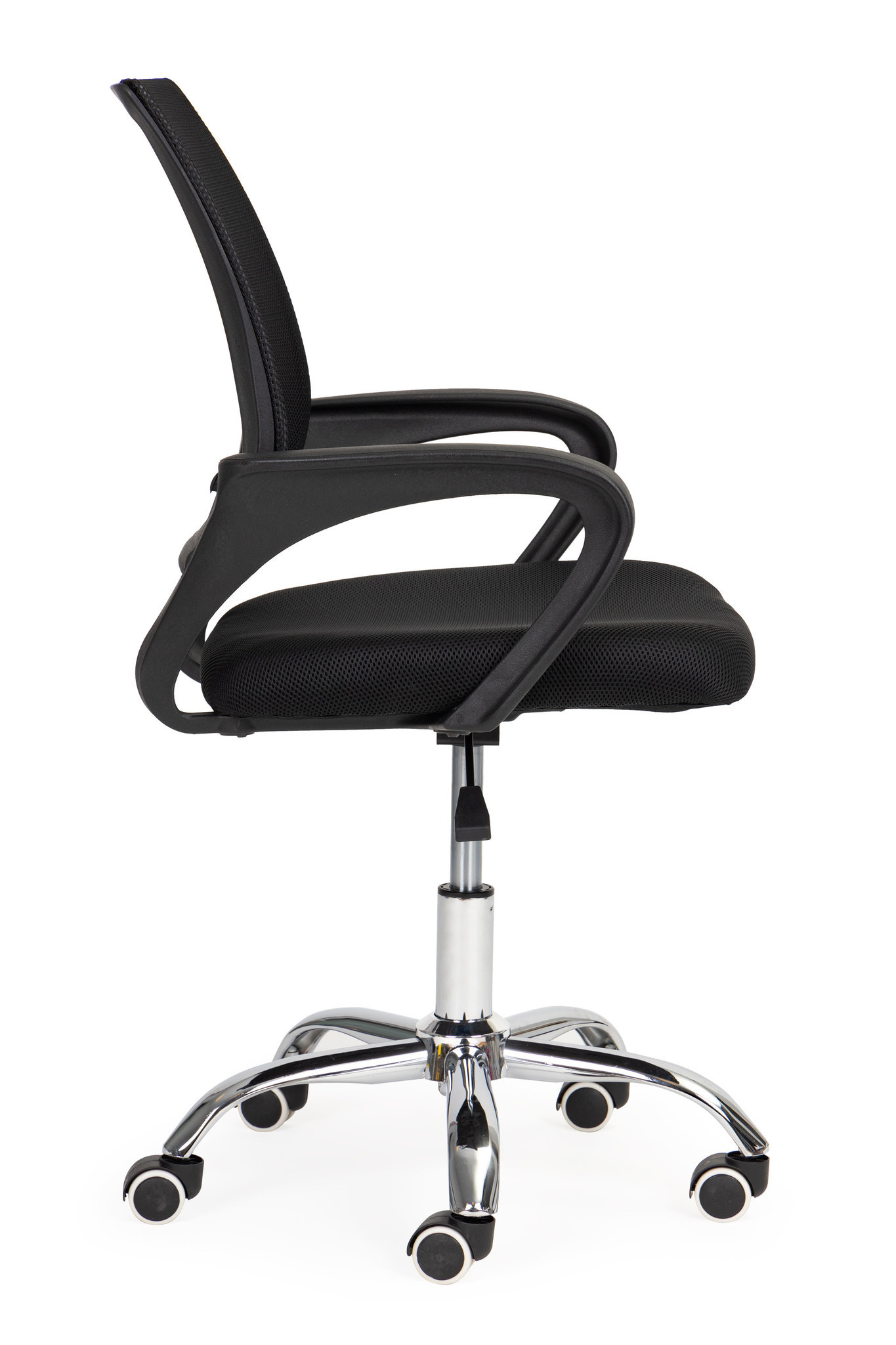 Ergonomische bureaustoel zwart - Comfort & Stijl (LxBxH 86-96x58,5x55cm, Mesh, Metaal)