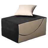 Zitzak grijs beige | Relax fauteuil 150x60x40 cm, T-25 foam, verwijderbare hoes