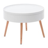 Salontafel 60x60 wit | Hout | Met opbergruimte