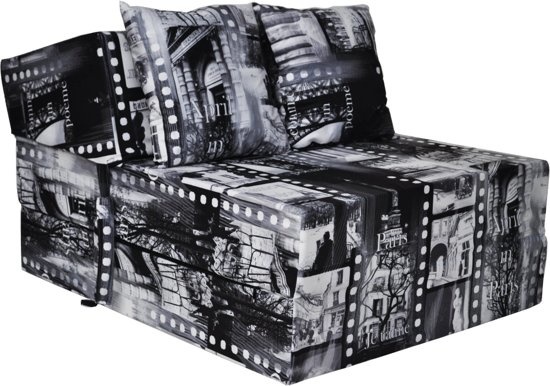 Campingmatras opvouwbaar 200x70x15cm wit/zwart foam