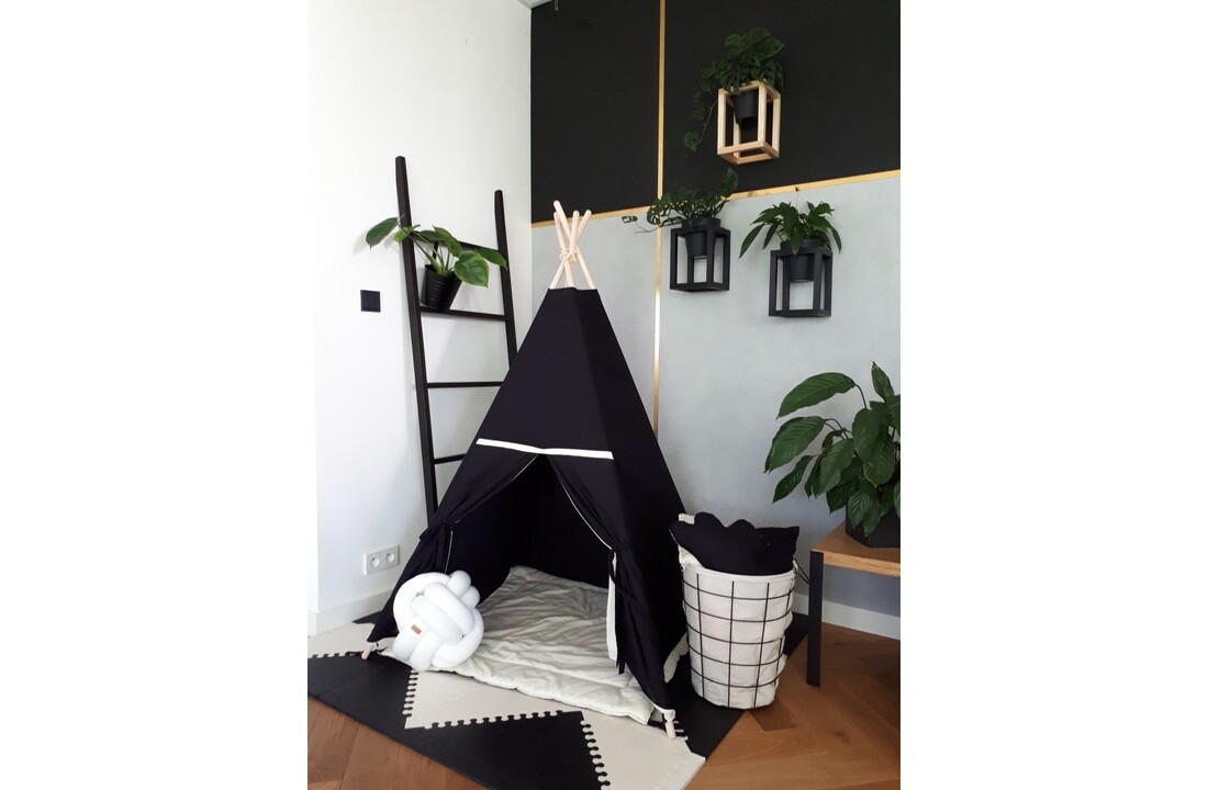 Decoratie kussen knot 30x30cm creme katoen handgemaakt