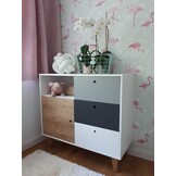 Decoratie kussen knot 30x30cm creme katoen handgemaakt