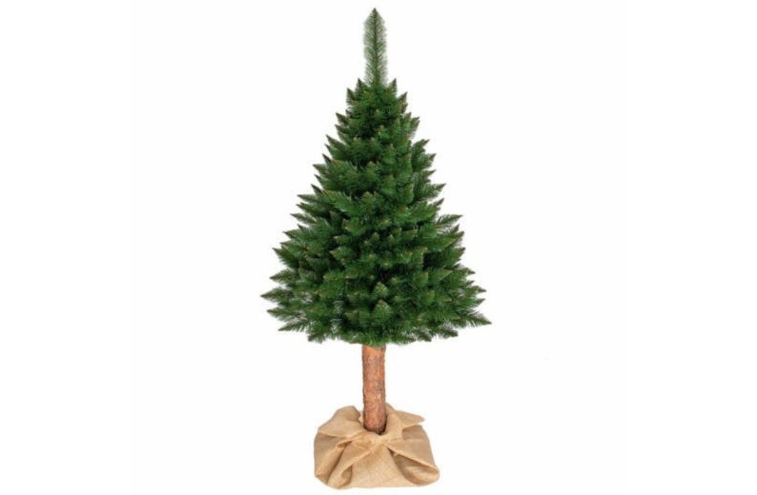 Kunstkerstboom 190 cm groen PVC met houten stam