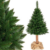 Kunstkerstboom 190 cm groen PVC met houten stam