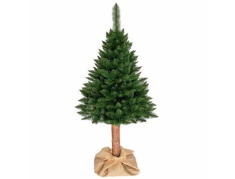 Kerstboom houten stam 190cm groen PVC & grenen