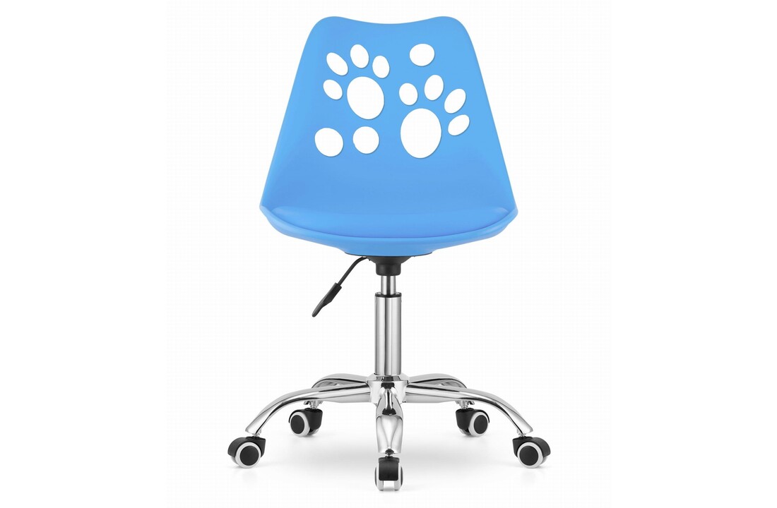 Bureaustoel kind verstelbaar | Lichtblauw | Kunststof & Eco-leer | Kinderkamer