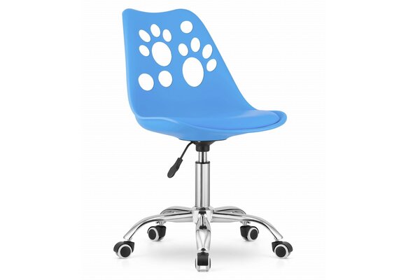 Lichtblauwe bureaustoel kind - Ergonomisch, verstelbaar, met pootafdrukjes