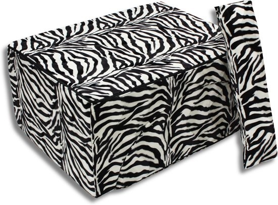 Zitzak Lounge: Opvouwbare Relax Sofa Zebra, 150x60x40cm, Katoen
