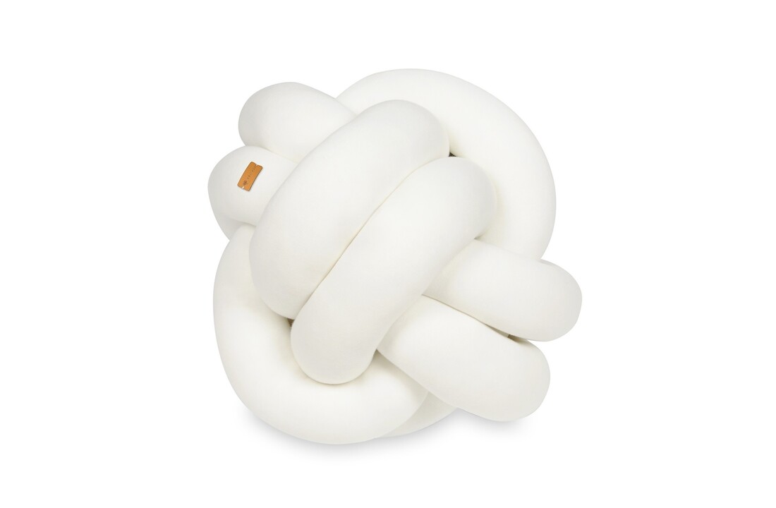 Knoopkussen creme | Decoratief 35x35cm Sierkussen | Zacht Katoen