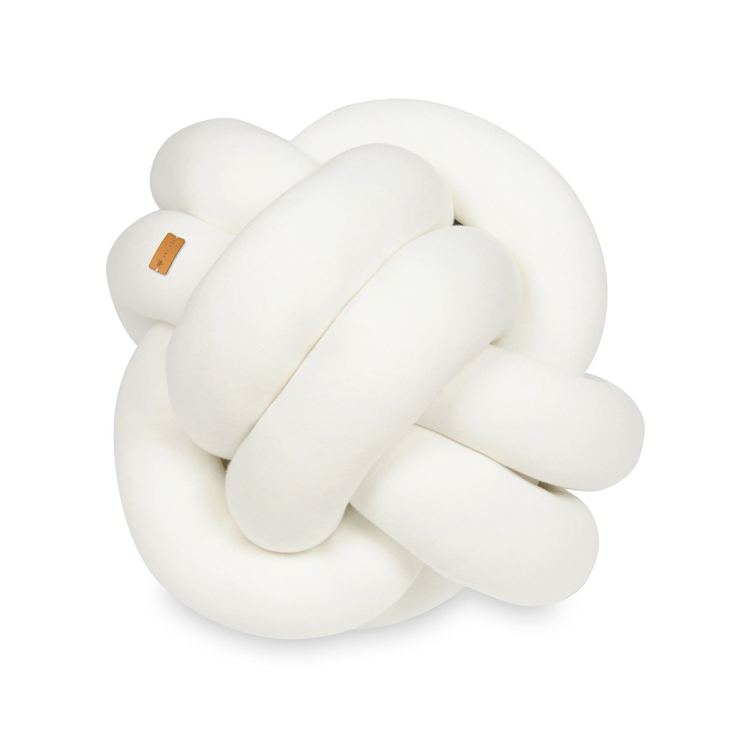 Knoopkussen creme | Decoratief 35x35cm Sierkussen | Zacht Katoen