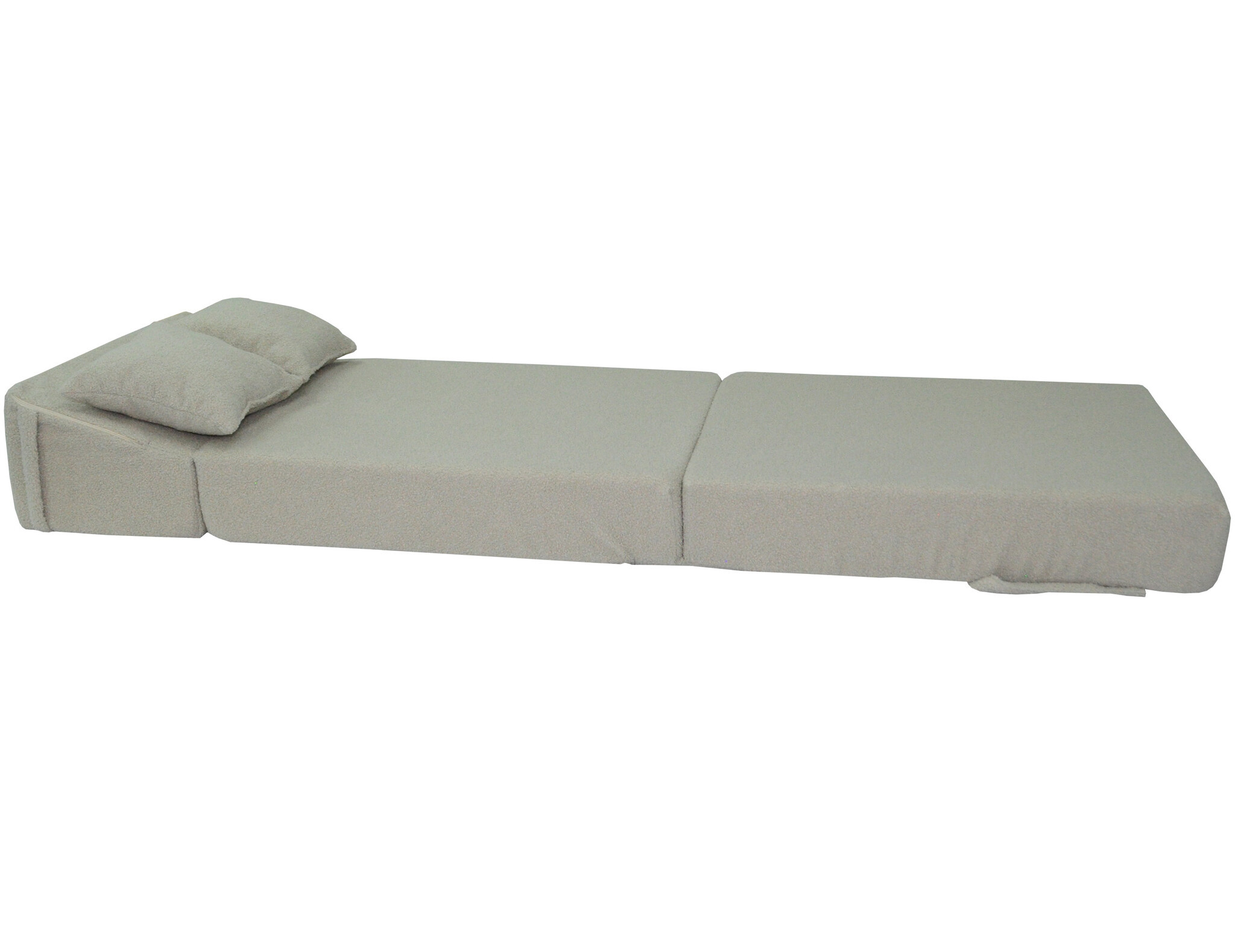 Opklapmatras logeermatras 200x70x15cm beige bouclé