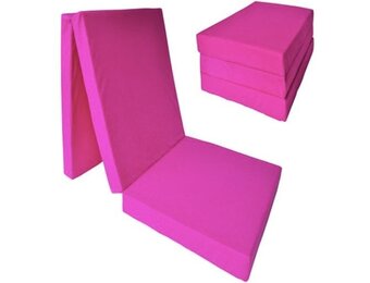 Camping matras dik 15cm - Roze - Opvouwbaar - 195x70cm