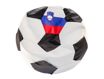 Grote voetbal zitzak Slovenië Ø 90 cm Eco-leer Blauw/Rood/Wit