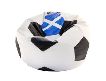 Kinder zitzak voetbal Schotland EURO 2024 - Ø 90 cm - Blauw/Wit