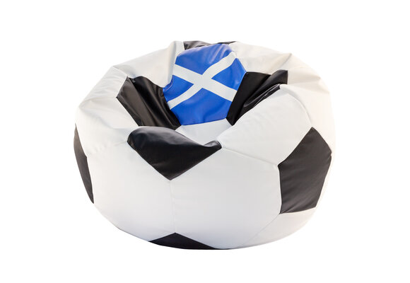 Kinder zitzak voetbal Schotland EURO 2024 - Ø 90 cm - Blauw/Wit