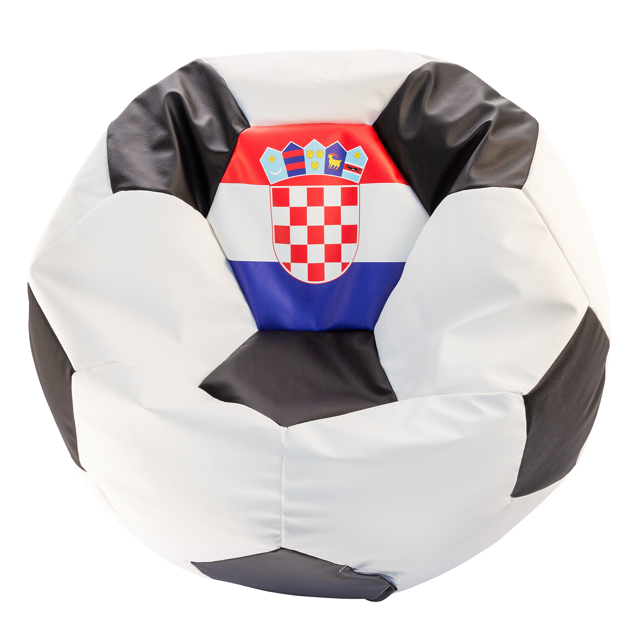 Zitzak voetbal maat L - Kroatië - Ø 90 cm - Eco-leer