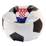 Zitzak voetbal maat L - Kroatië - Ø 90 cm - Eco-leer