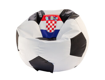 Zitzak voetbal maat L - Kroatië - Ø 90 cm - Eco-leer