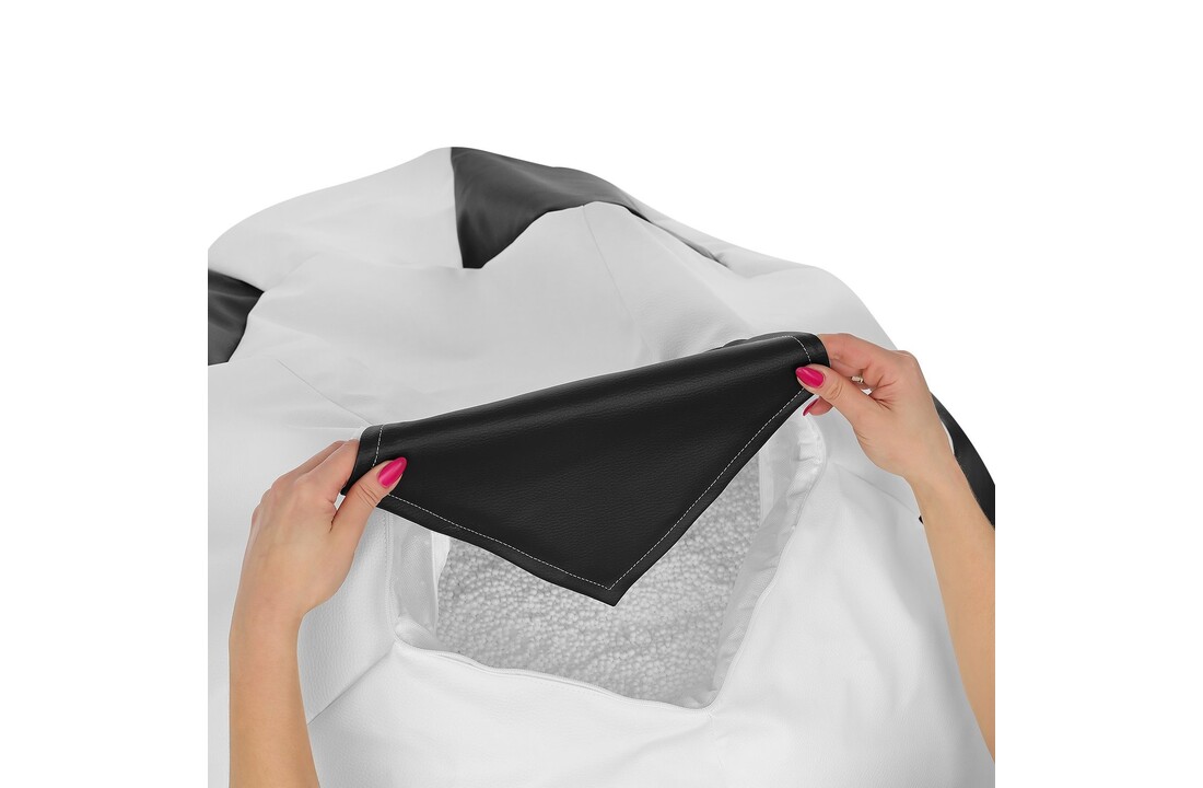 Zitzak voetbal ø 90 cm - Zwitserland - Eco-leer - Rood/Wit